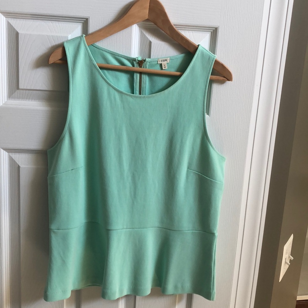 🏖FLASH SALE🏖 J. Crew Mint Peplum top L